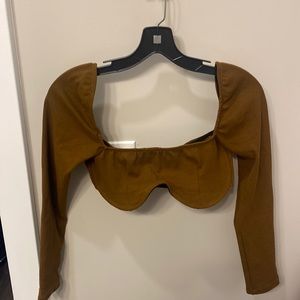 sexy brown ultra crop top
